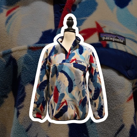 Patagonia Synchilla Fleece in Red, Blue, and Cream - Picture 2 of 11